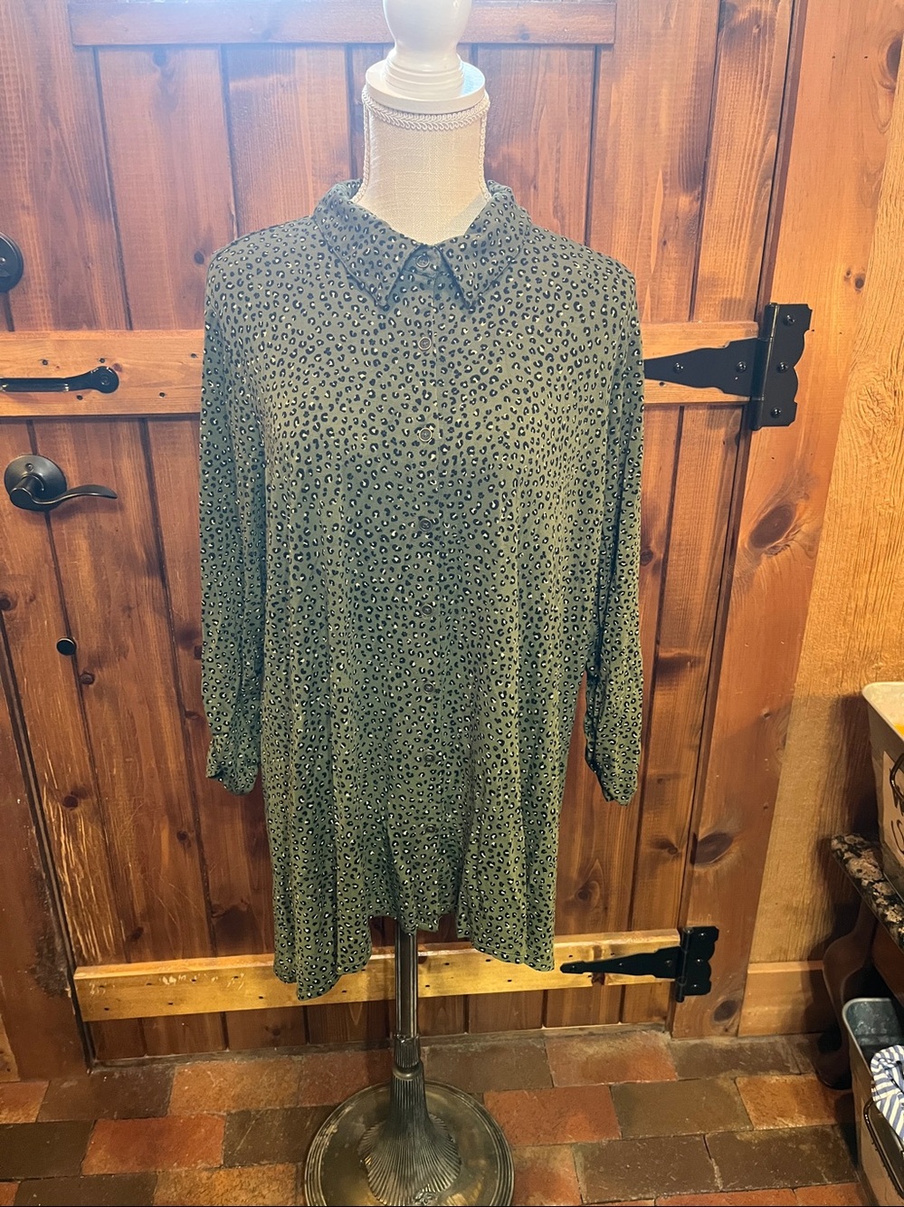 WOMEN TUNIC TOP 1X Kim Rogers green 2117